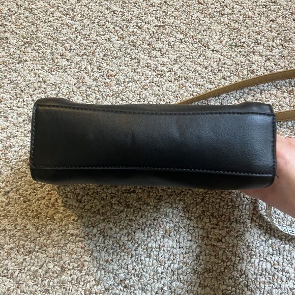 TravelSmith Crossbody Bag RFID Safe Black Tan Brown Classic Color Block Preppy - Picture 7 of 13